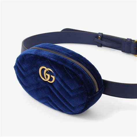 gucci belt bag blue nylon|gucci belt bag black velvet.